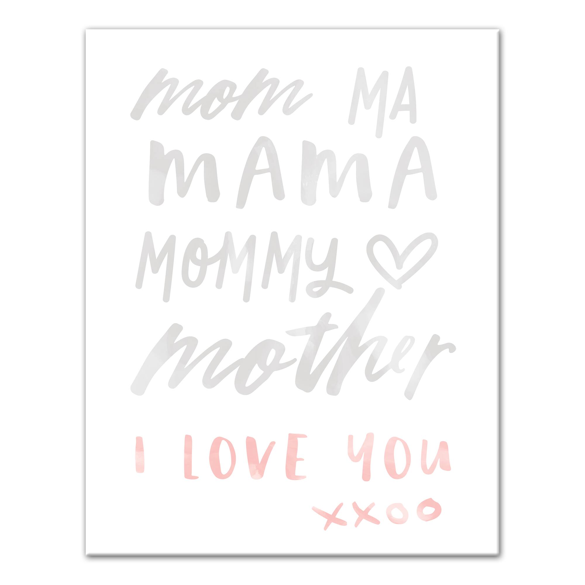 Mom Names Canvas Wall Art